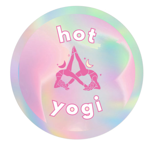 Holographic Hot Yogi Sticker